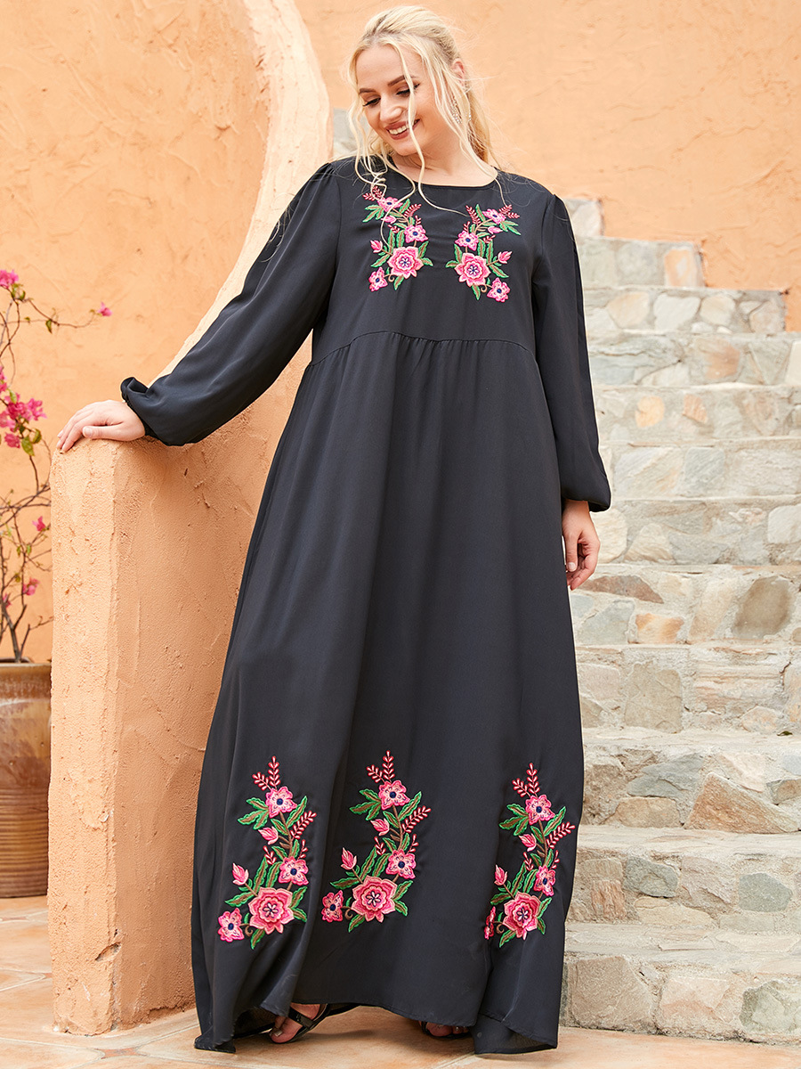 Ramadan Eid Mubarak Black Abaya Dubai Turkey Islam Muslim Long Arabic Dress Kaftans African Dresses for Women Robe Femme Longue-image-758017684