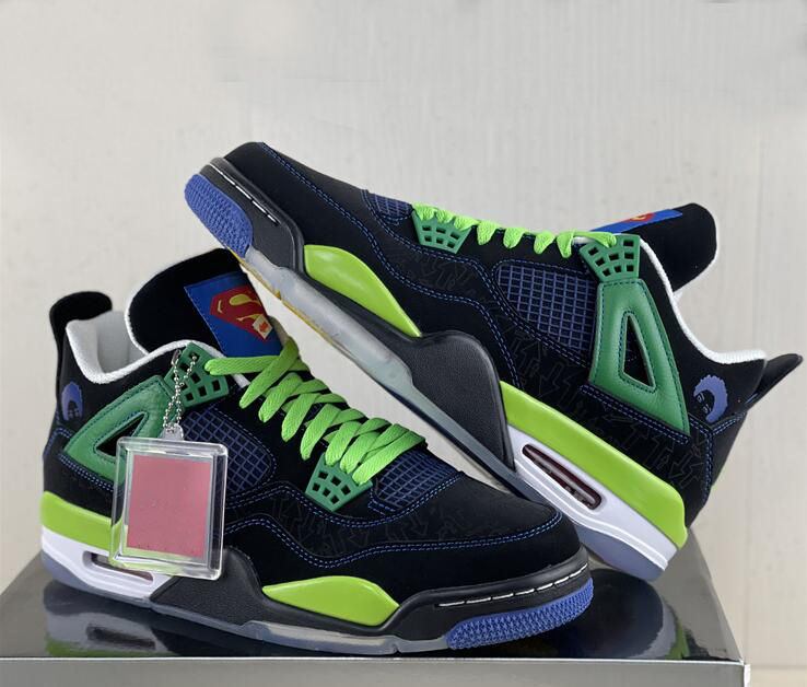 

top 4 Doernbecher Mens Basketball Shoes 4s Black/Old Royal-Electric Green-White outdoor Sports Sneakers 308497-015 With Original Box us7-13, Customize