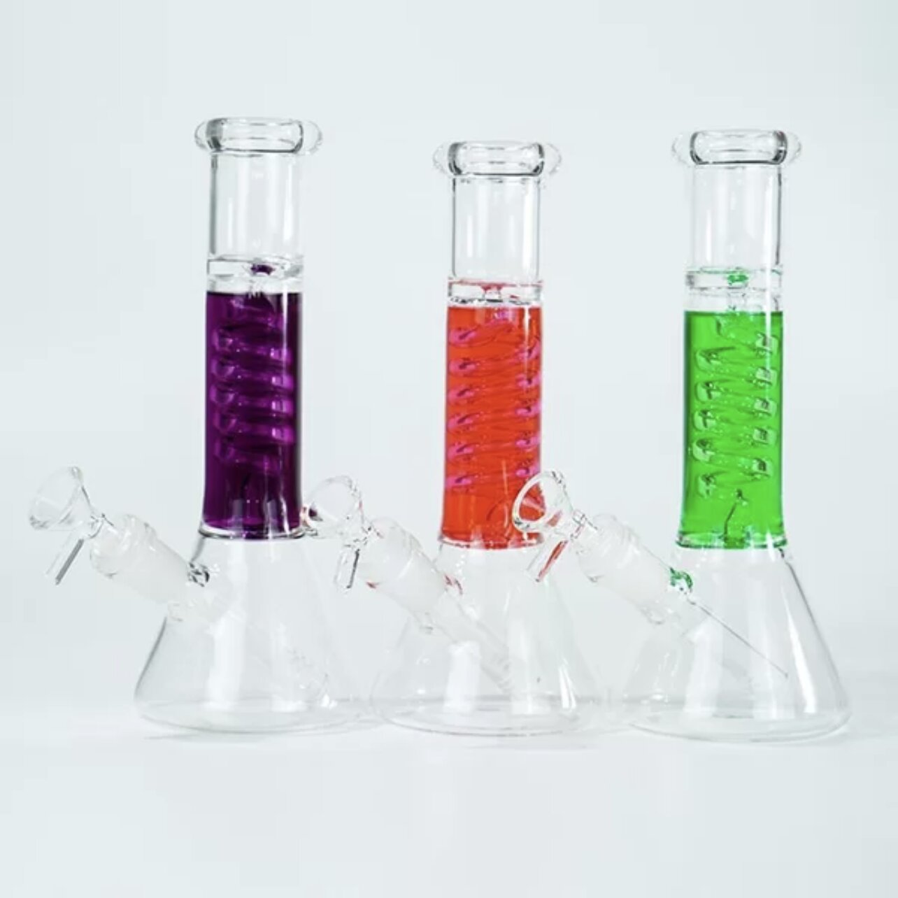

glycerin coil bong hookah 13.8inches freezable glass Percolator bongs smoking water pipe shisha chilled lookah