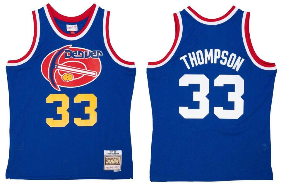 

Stitched David Thompson basketball Jersey S-6XL Mitchell & Ness 1975-76 Mesh Hardwoods Classics retro version Men Women Youth jerseys, Stitched jersey