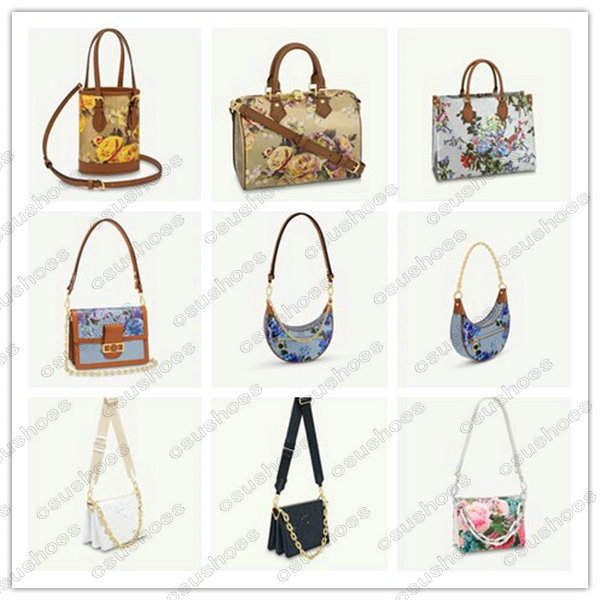 

22ss Garden Flowers Onthego M21233 Bag Coussin Pm M21209 M21353 M81724 NANO BUCKET Handbag Loop Leather Dauphine MM Sholder Womens Designer Luxurys Cross body Bags, Customize