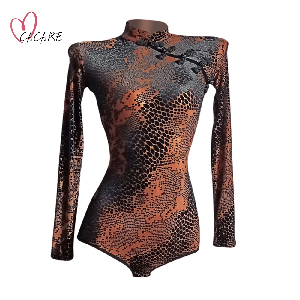 Sexy Mesh Bodysuit for Ballroom Dance Competition Dresses Stage Wear Waltz Tango Dresses Standard Flamenco Costume Leotard D1268 Body-image-409126854