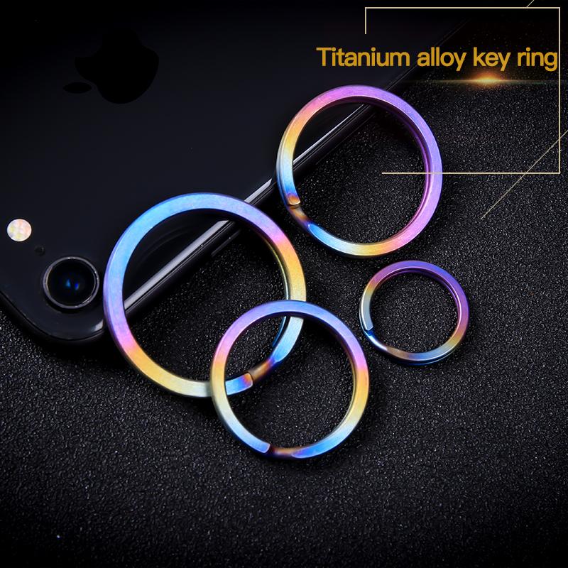 

Keychains Titanium Alloy Key Ring Seven Colors