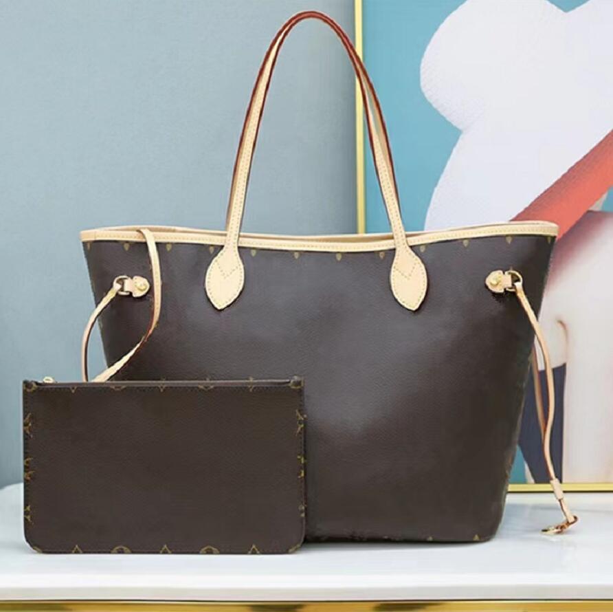 

Wholesale Classic Designer Tote Bag Fashion old flower Leather Handbags Women High Capacity Composite Shopping Shoulder Bags Brown Beige, #7