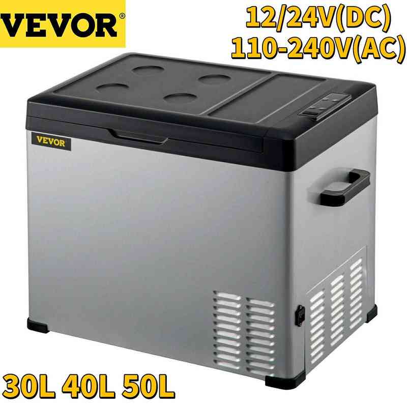

VEVOR Mini Car Refrigerator Portable Fridge Freezer 12V/24V DC 110-240 AC for Outdoors RV Boat Caravan Camping Traveling Fishing H220510