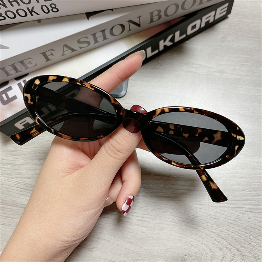 

Small Frame Sunglasses Men's UV Protection Sun Glass Women's Retro Personality Fashion Oval Fram Glasses