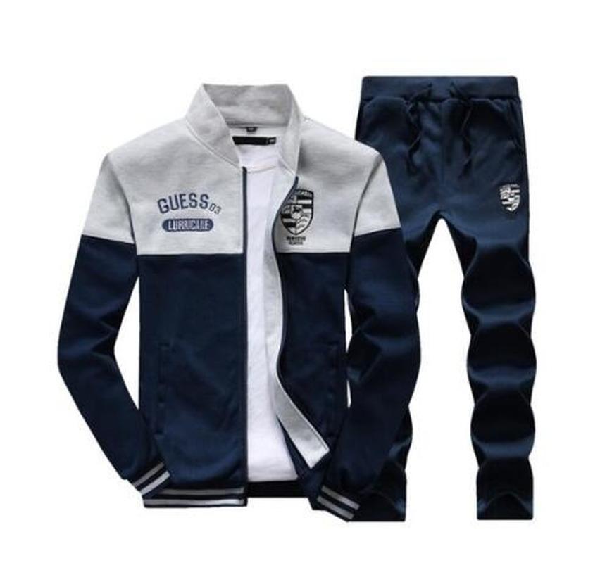 

Men's Tracksuits Mannen Suitwo Stuk Pak Herfst Winter Nieuwe Katoenen Sporting Set Broek Past Fitness Baseball Trainingspak MannelijkeMen's, Yw