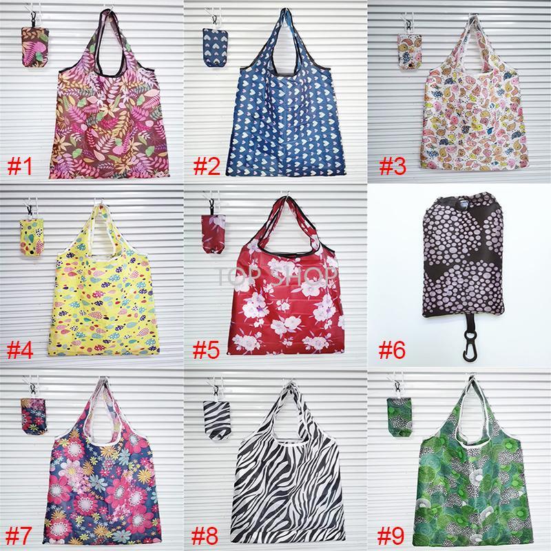 

Latest Home Storage Nylon Foldable Shopping Bags Reusable Eco-Friendly folding Bag Shopping Bags new Ladies Storage Bags 2022