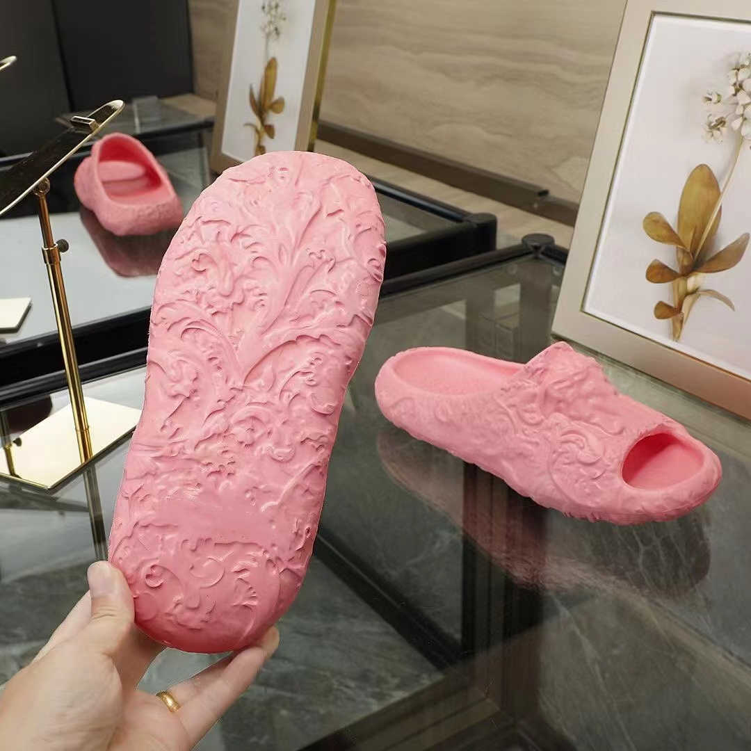 

2022 New Ladies Slippers Slide Desert Sand Resin Slippers Sand Crawler Rubber Human Head Elephant Beach Flip-Flops Vacation Unisex 35-44, Shoe box