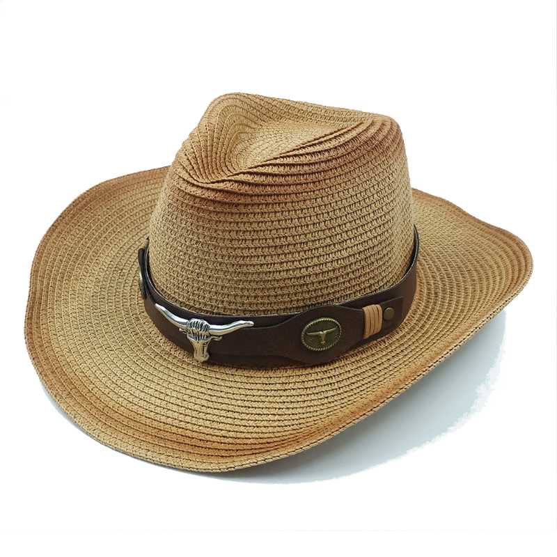 

Wide Brim Hats Western Cowboy Hat Men Beach Straw Sunhats Party Cap For Man Woman Curling Sun Protection Unisex Summer Fedoras, 19