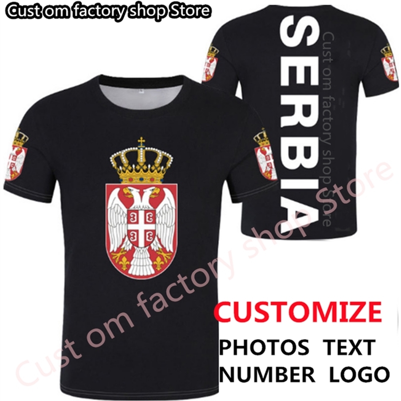 

SERBIA republic tshirt diy free custom made name number srbija SRB t shirt hip hop Tshirt Harajuku Gothic T shirt 220616, Style 10
