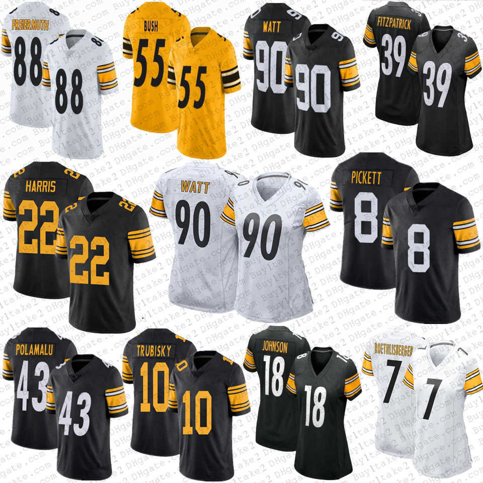 

Mens Jersey 8 Kenny Pickett TJ Watt Najee Harris Pittsburgh''Steelers''Football 7 Roethlisberger Minkah Fitzpatrick''nfl''