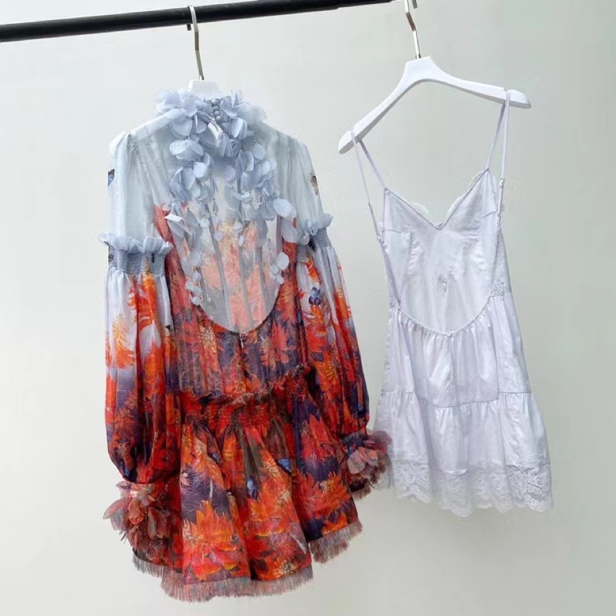 

ZIM 2022 dresses Women' Summer New australia dress women Female Designer Maxi Bohemian Wedding Dress Birthday Party Palace Style Printed Hollow Sexy Mini skirt, Logo-zim