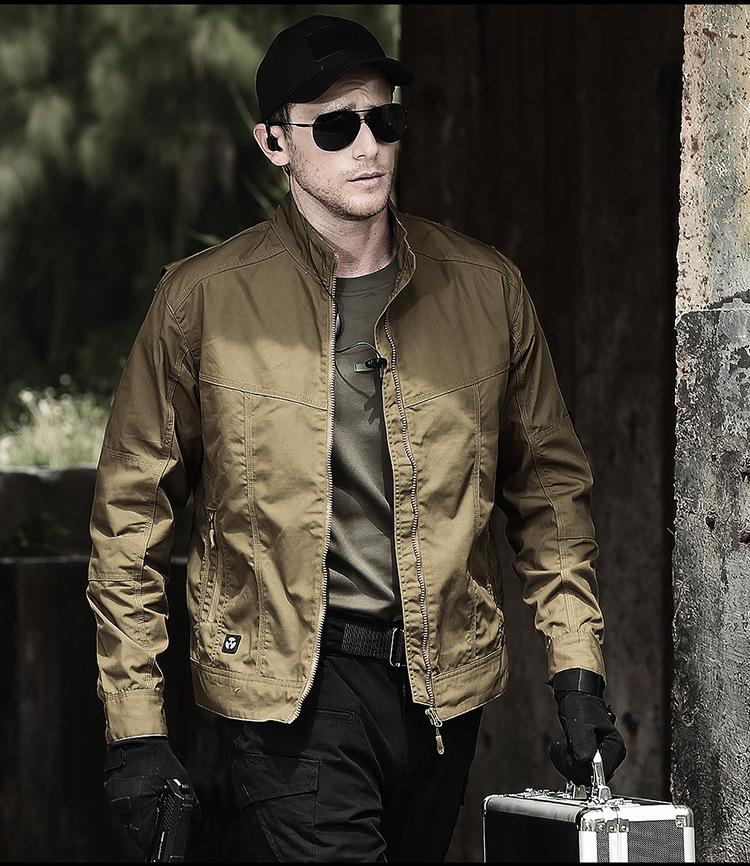 

Men' Jackets Tactical Men Wear-resistant Waterproof Breathable Military Combat Coats Male Outdoor Commute Hiking Climbing Mens JacketMen, Khaki