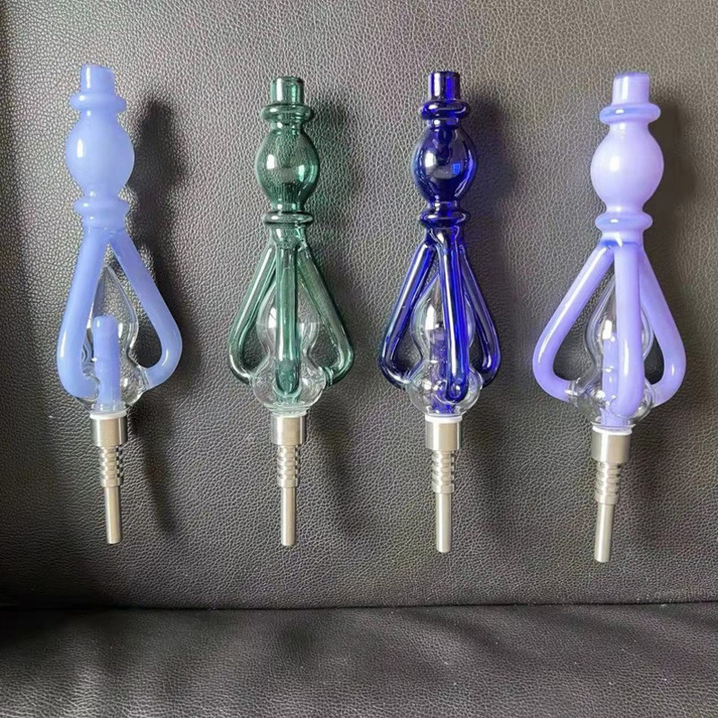 

Recycler Large Dome Perc Nector Collector Smoking Accessories filter pipe Kit titanium Tip Glass Bucket pipes