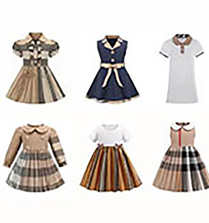 

Baby Girls Dress Kids Lapel College Short Sleeve Pleated Shirt Skirt Children Casual Clothing Kids Clothes, 005