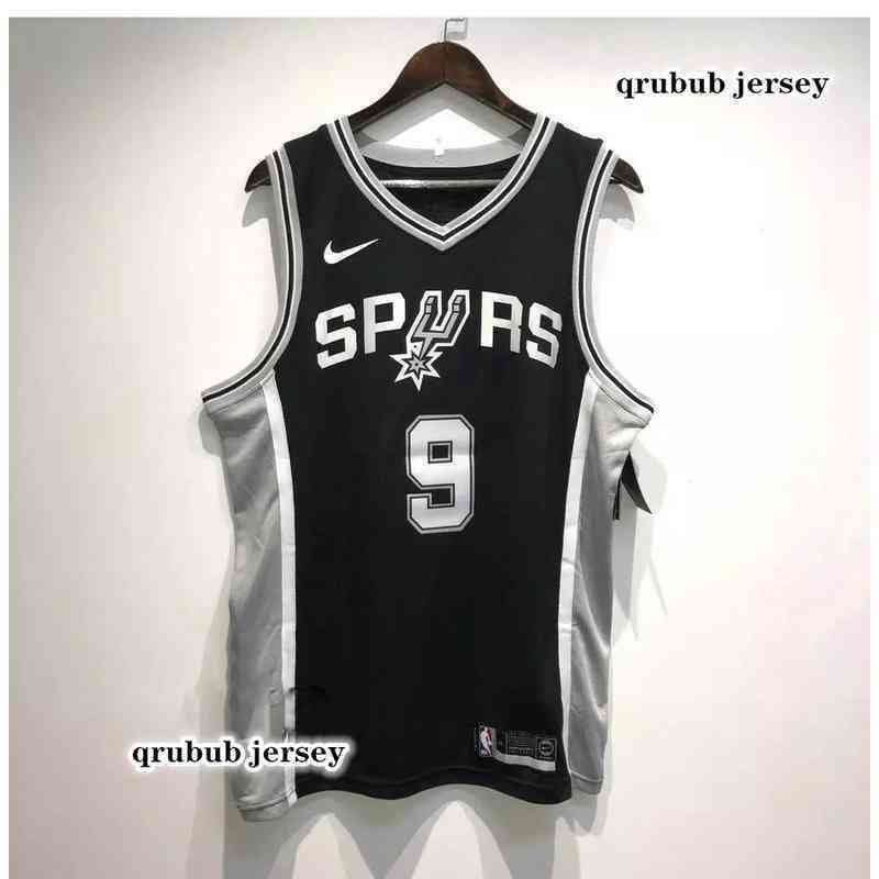 

Basketball Jersey Mens #9 Tony Parker Hot Pressed Retro Jerseys White or Black