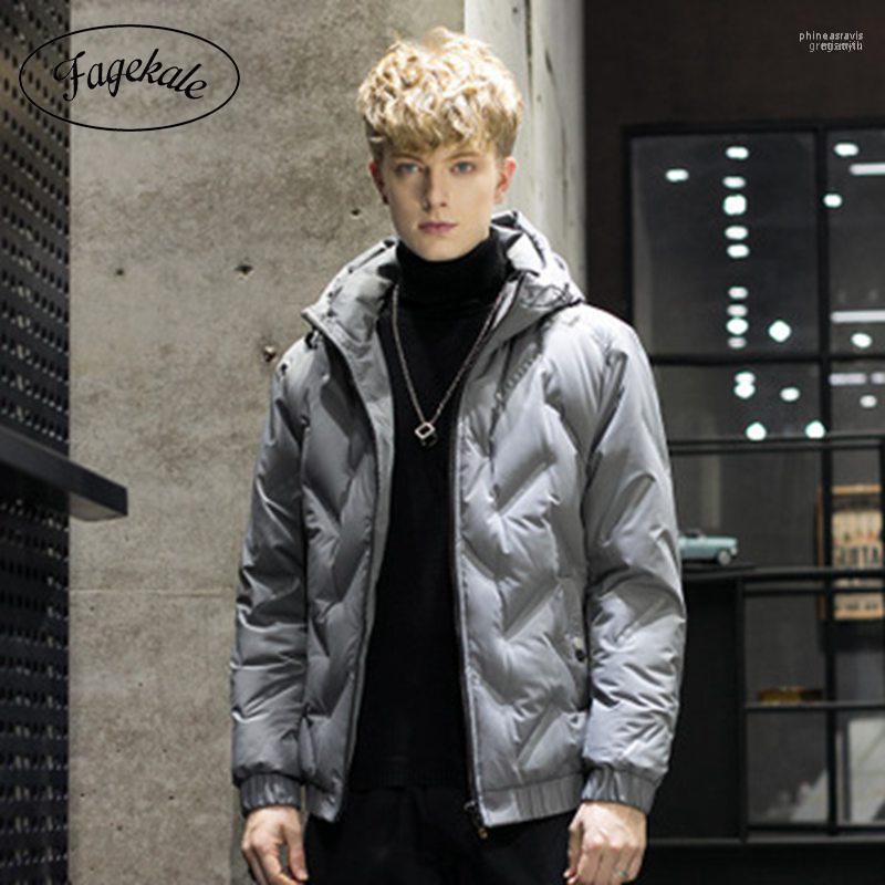 

Men's Down & Parkas 2022 Winter Trend Hooded Simple Fashion Cashmere Jacket Men Warm Casual Lightweight Cotton1 Phin22, Gray