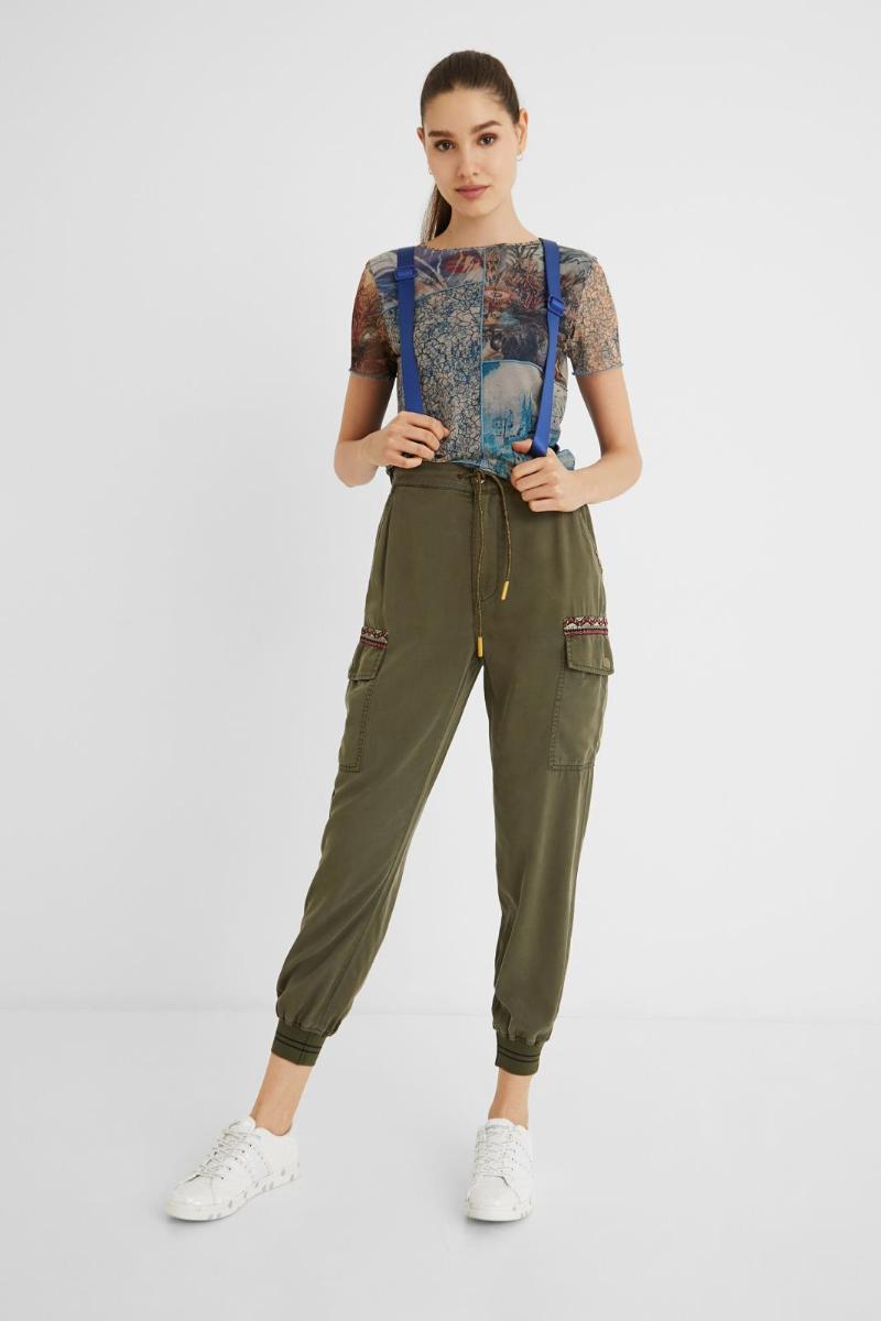 

Women's Pants & Capris Military Green Pocket Casual Cargo, Army green