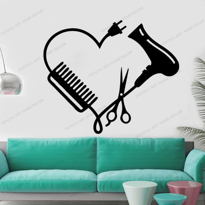 

Wall Stickers Hair Salon Window Decal Sticker Stylist Barber Shop Beauty Wallpaper For Yw108