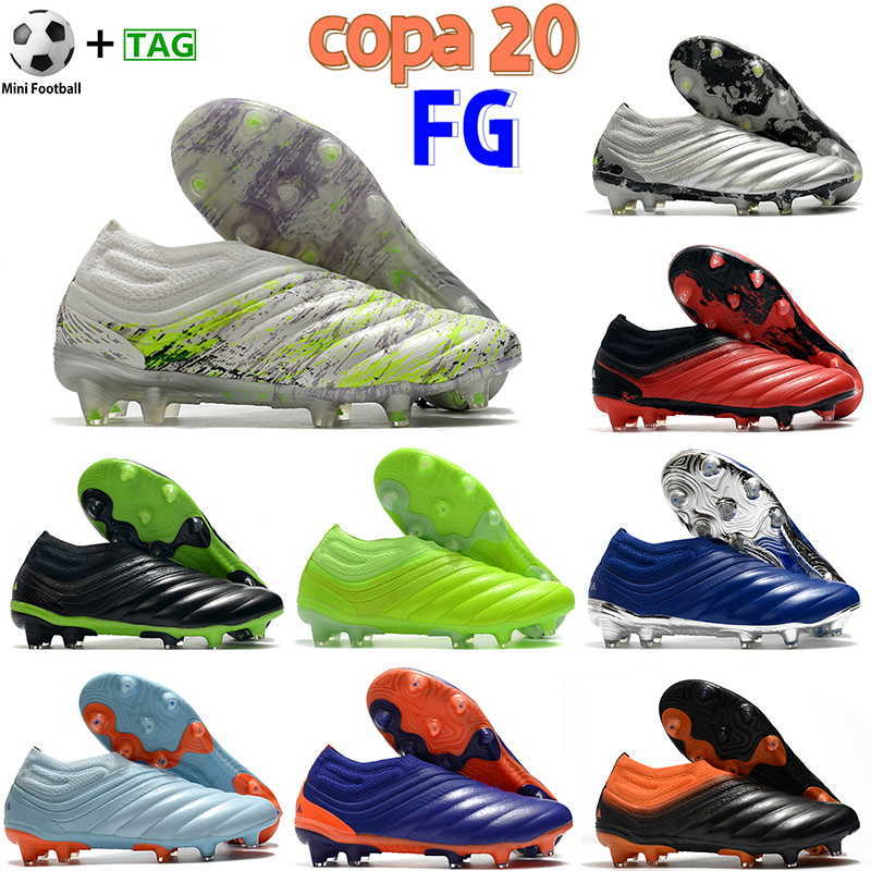 

Copa 20 FG mens soccer cleats football shoes silver metallic active red black white triple volt deep blue jade orange men sportss neakers, 01.silver metallic