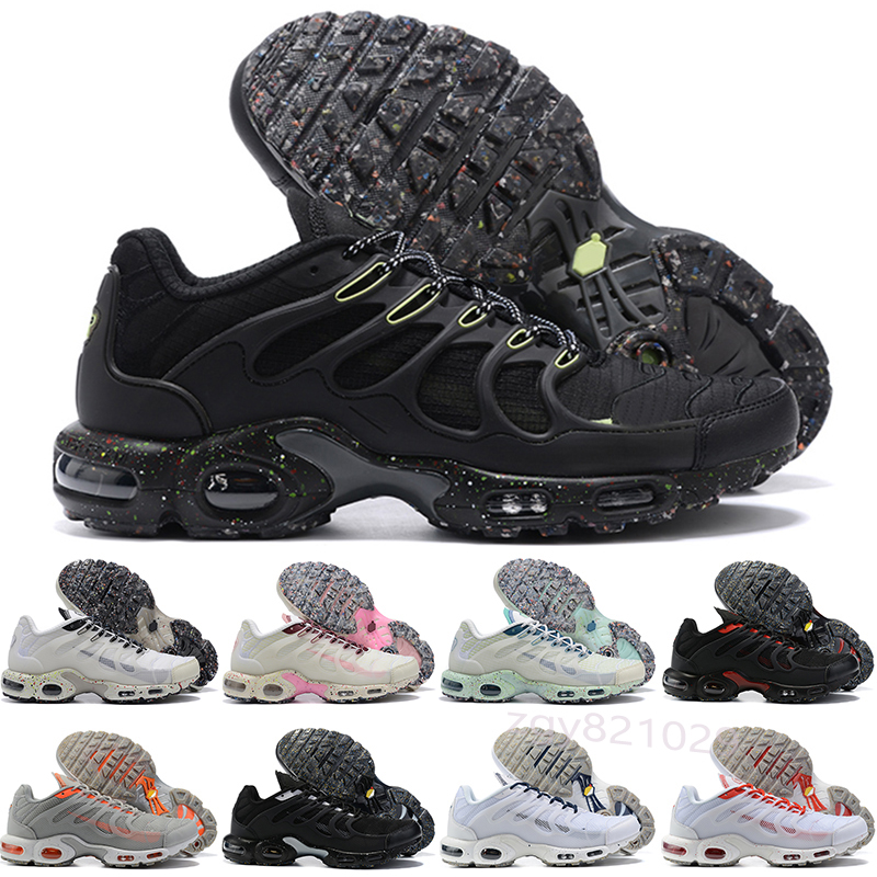 Nike Air Max TN Plus Nouveau Tn Hommes Chaussures pas cher Noir Blanc Rouge Air TN Plus Ultra Sports Chaussures Classique TN Requin Chaussures de