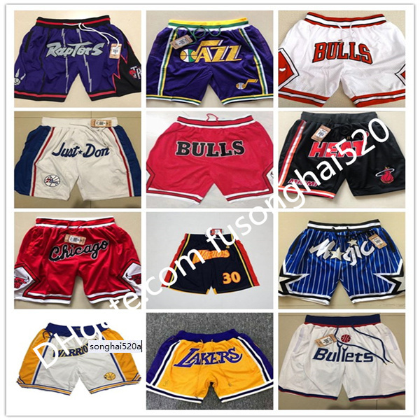 

Fast delivery Men Team Basketball Just Don Shorts Sport Short Wear Pant With Pocket Zipper Sweatpants Blue White Black Red Stitched size S-XXXL''nba''jersey, As photo