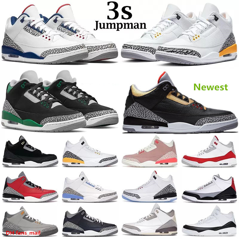 

Jumpman 3 Basketball Shoes University Blue High Cut Patent Leather black white UNC X Purple Red Orbit Smoke Grey Bred Gold 3 Designer Trainers Sneakers, 29
