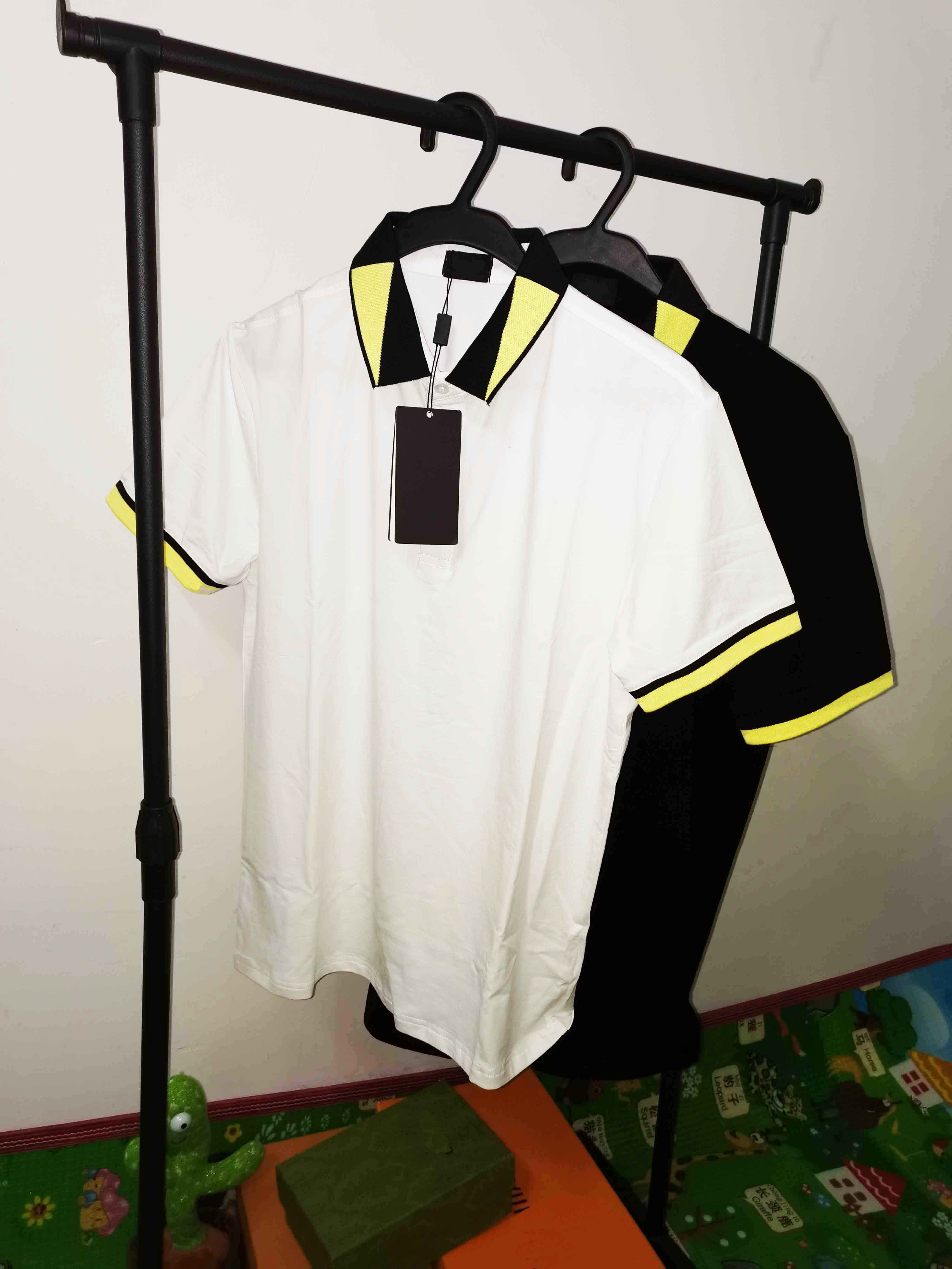 

Cotton Polos Shirt Men Solid Slim Fit Short Sleeve Patchwork Fashion Streetwear Male Polo, 12