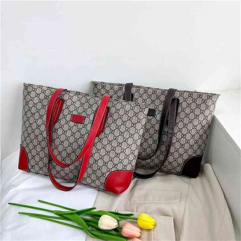 Korean Tote Bag sling new fashion women's handbag large capacity commuter printed student shoulder Bags-image-772881519