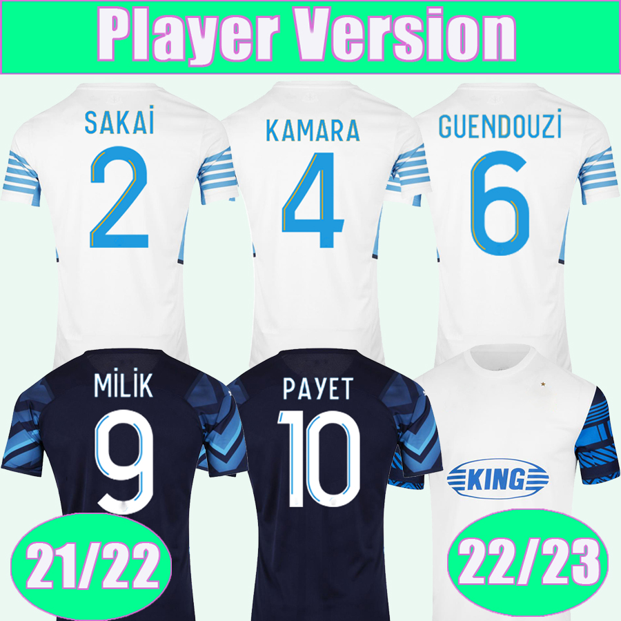 

21 22 MILIK PAYET Mens Player Version Soccer Jerseys BENEDETTO SAKAI OM 22 23 Joint Edition Home White Away 3rd Football Shirt KAMARA GERSON CUISANCE Uniforms, Qy3506 2122 gk ligu. 1 patch