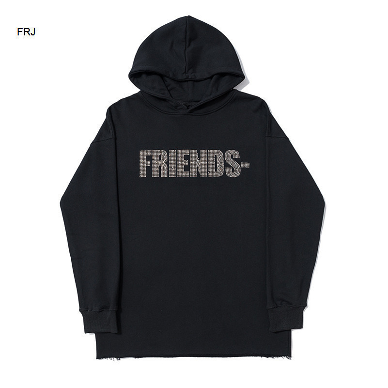 

Mens Hoodie Vlones Fashion Brand Sweater Friends New York Los Angeles Friday and Womens Outerwear, Black