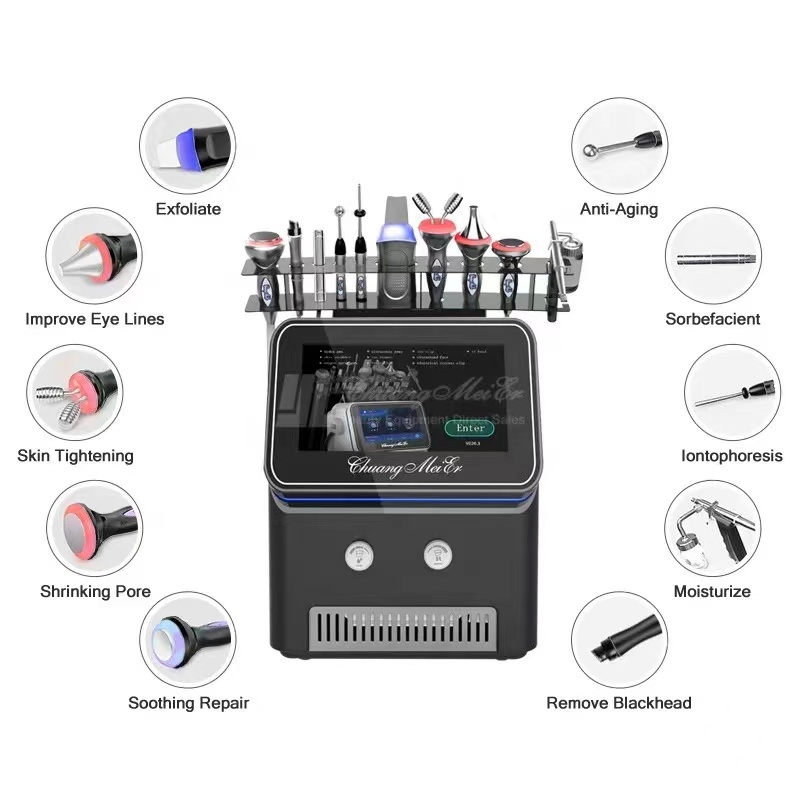 

2022 professional 10 in 1 multi-function skin deep cleaning water peeling hydro dermabrasion machine