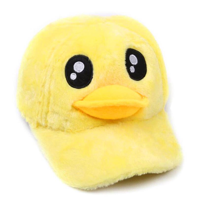 

Berets Animal Plush Hat Cute Yellow Duck Baseball Cap Funny Toy Fashion For Kids/Adults Head Warmer Po Supplies, Adult