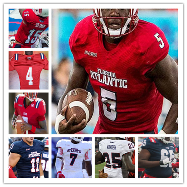 Ncaa College Florida Atlantic Owls FAU Football Jersey Helm Korel Smith Jaylen Joyner N'Kosi Perry Johnny Ford LaJohntay Wester Je'Quan-image-763392227