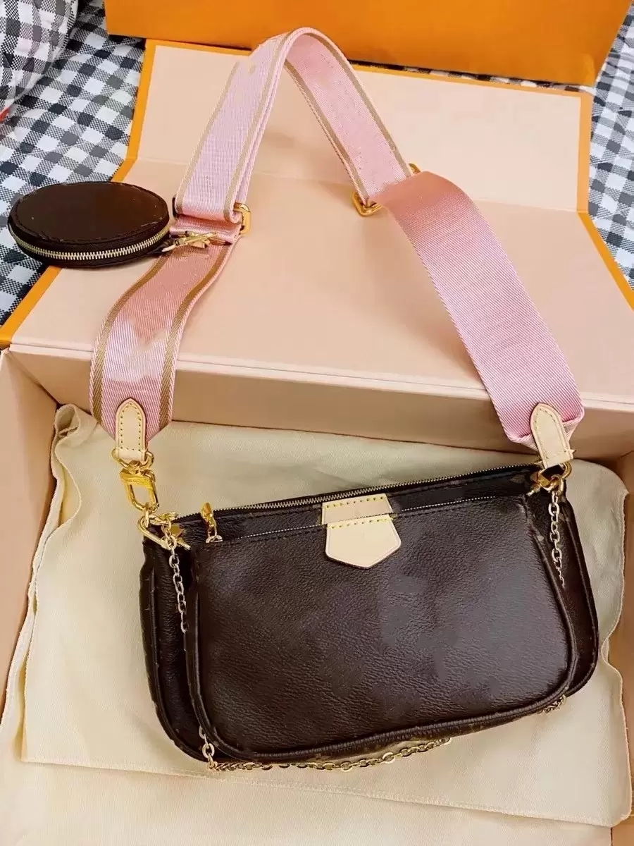 

3 pcs purse Shoulder Bags three piece set purs classic handbags women bag leather lady messenger satchel cross body package, Pink