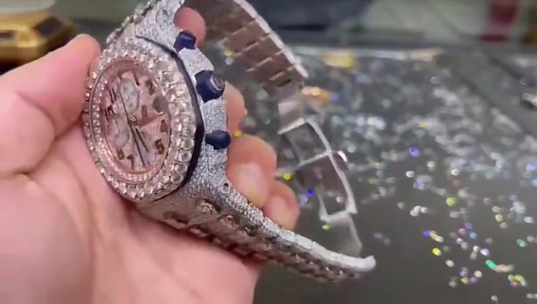 

2022 Wrist watch luxury vvs1 men's Watch Diamond high end jewelry custom GIA natural for WIS, Silver