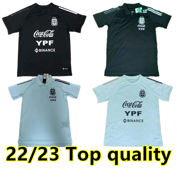 

Argentina training wear soccer jersey poLo shirt black blue 2022 2023 men 22 23 Maillots de foot Maradona MESSIs special badge football shirt uniform short sleeve
