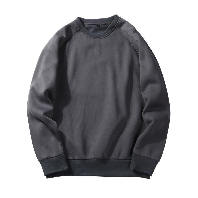 

Men' Hoodies & Sweatshirts Fashion Brand Men Casual Sweatshirt Spring Solid Color Fleece Polyester Pullover Coat Warm Male USA EU SizeMen, Black