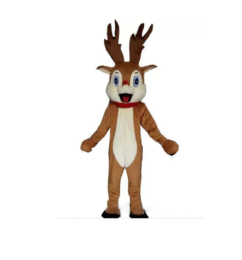 

Factory Outlets hot red nose reindeer mascot costume for adult, As pic