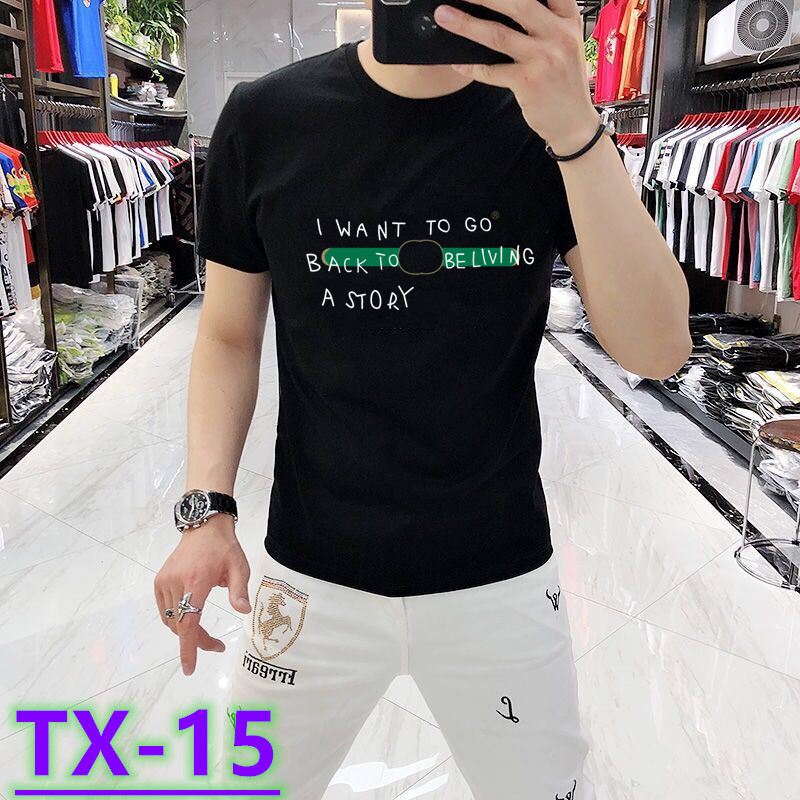 

Fashion Mens Designer T Shirt High Quality Womens Letter Print Short Sleeve Round Neck Cotton Tees Polo Size S-5XL, 10
