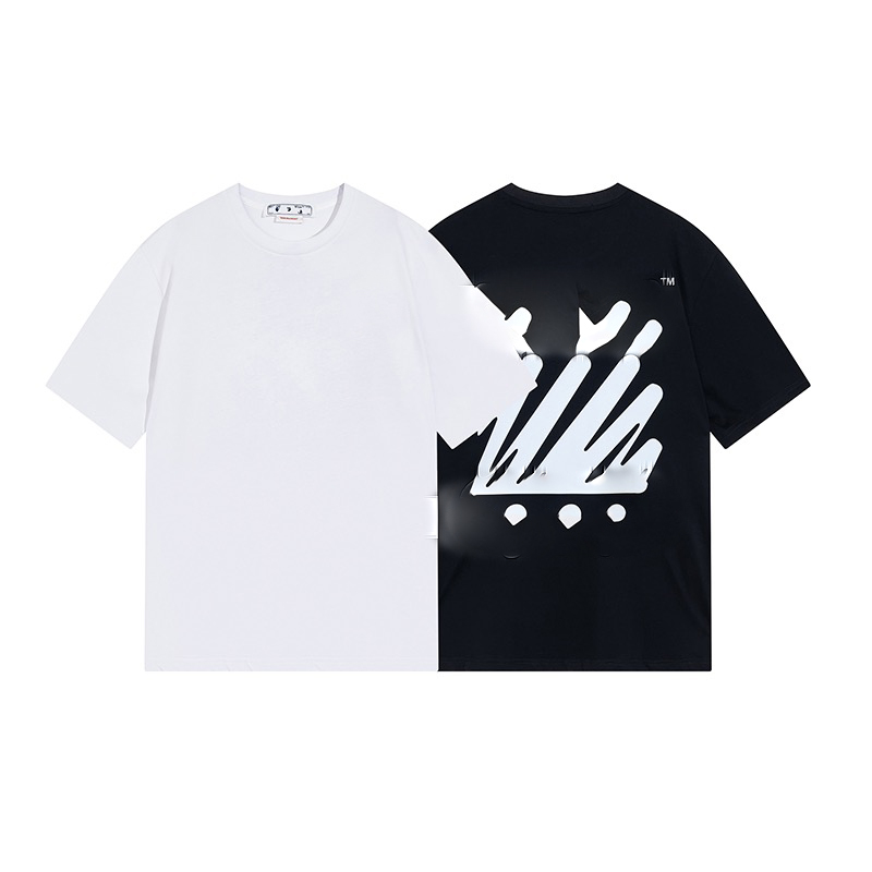 

Men's T-Shirts Summer Loose Tees Offs Fashion Brands Tops Man S Casual Shirt Luxurys Clothing Street White Shorts Sleeve Clothes Polos Tshirts.top1, Black