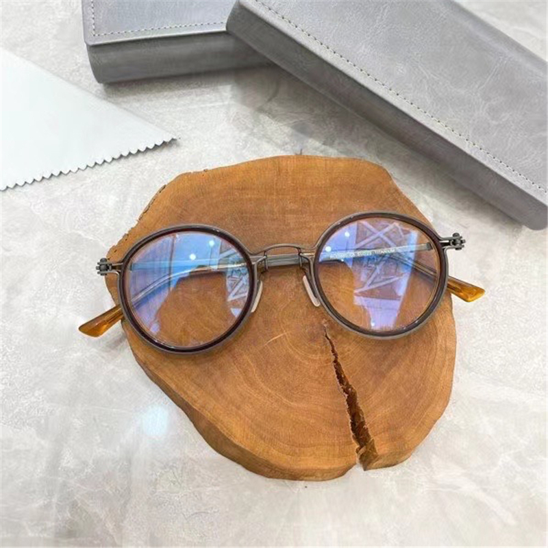 RLT5860 Optical Eyeglasses For Men Women Retro Style Anti-Blue Light Lens Titanium Frame Glasses With Box