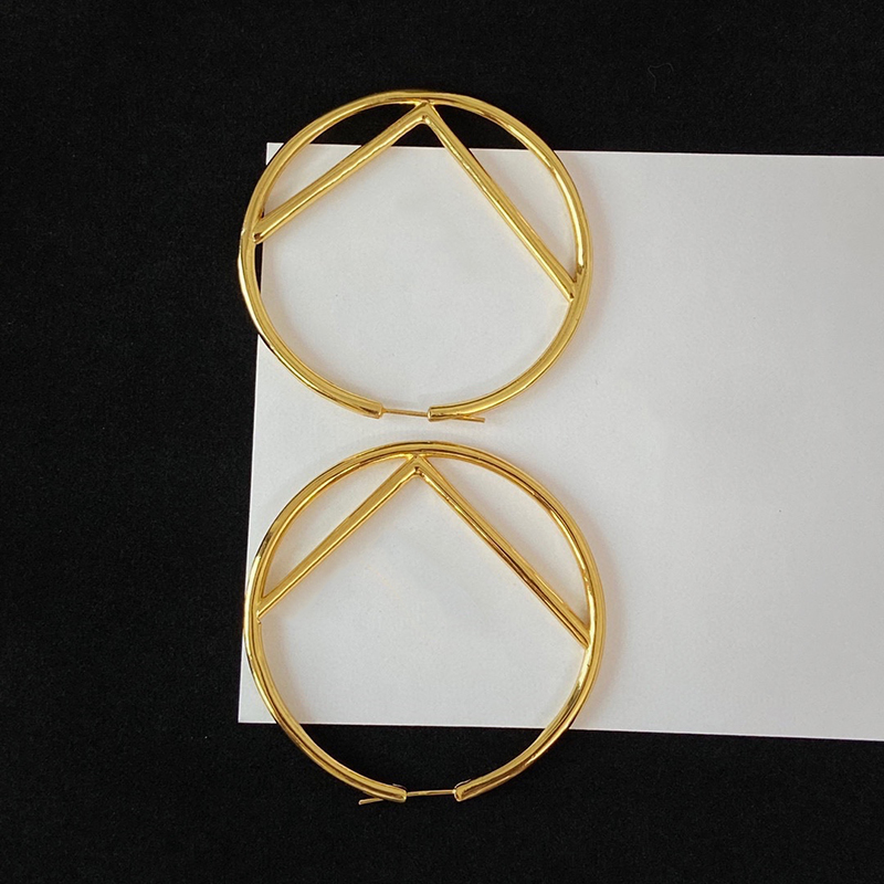 

Women Designer Hoop Letter Earrings Fashion Gold Hoops Earring Womens Luxury Big Circle Earrings Jewelry Unisex Earring Studs 5cm 2208051D
