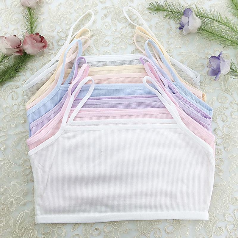 

Women's Tanks & Camis Lace Cotton Young Girls Training Bra Kids Vest Teens Teenage Underwear Children Bras For 8 9 10 11 12 13 14 Years OldW, White