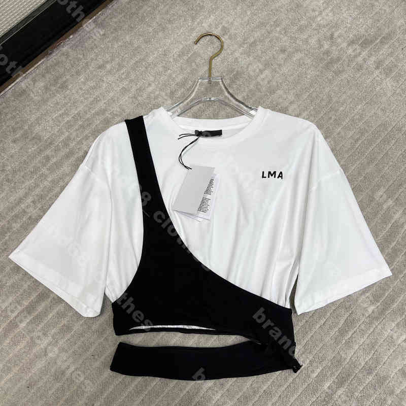 

designer women ins star cotton T shirts short crop top different slim fit short sleeve t-shirt logo simple round neck white pullover 5A Bal..in brand female Apparel a1