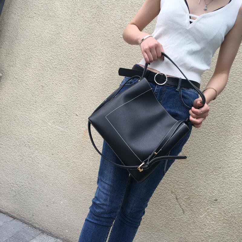 

Evening Bags Ladies Big Wallet Casual Large Capacity Shoulder Bag Designer Handbag Luxury Pu Leather Simple Messenger, Black