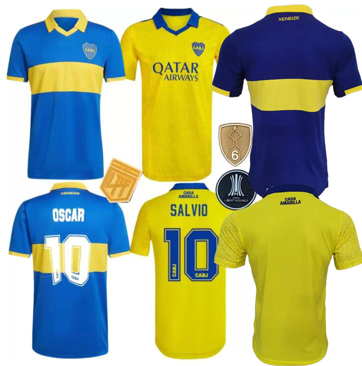 

fans 2022 2023 Boca Juniors soccer Jerseys VILLA SALVIO Men kids Benedetto Salvio camisa de futebol 22 23 football shirt TEVEZ CARLITOS MARCOS ROJO VAZQUEZ, Away