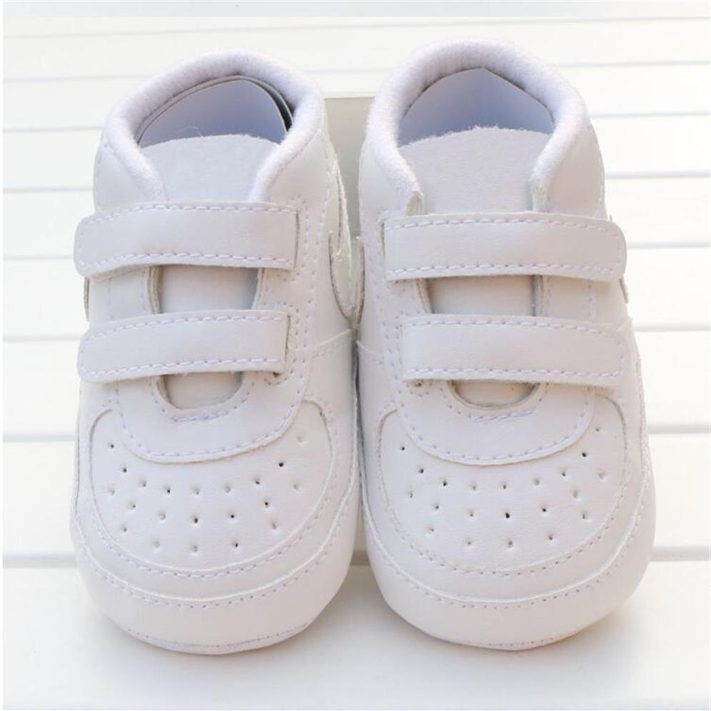 

Brand Spring Baby Shoes PU Leather Newborn Boys Girls Shoes First Walkers Baby Moccasins 0-18 Months Baby Crib Shoes212s, White