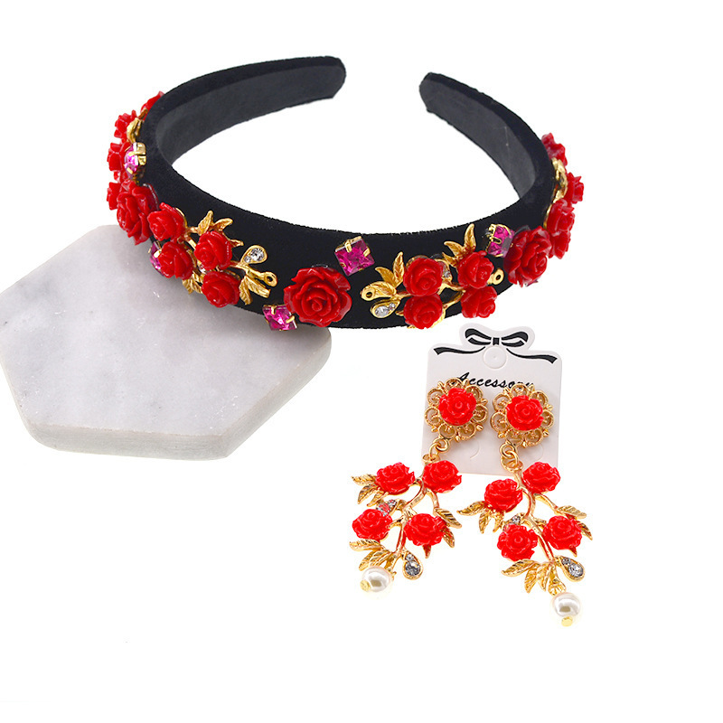 

Fashionable All-match Thin Wide-brimmed Hair Accessories Magnetic Flower Diamond Temperament Personality Headband Headdress CX220402